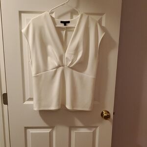 Banana Republic Elegant White Sleeveless Blouse